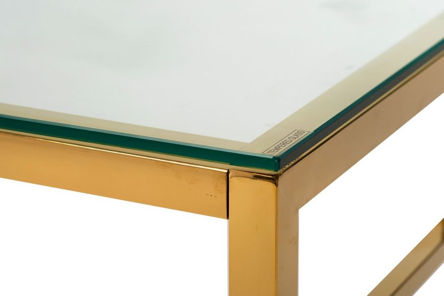 Журнальний стіл Vetro Mebel CL-1 прозорий + золото