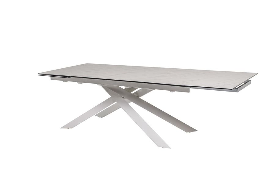 Керамічний стіл Vetro Mebel TML-890 бланко перлино + білий