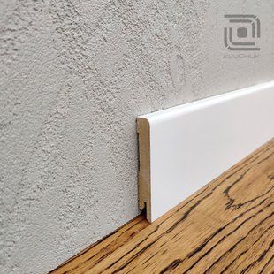 Плинтус Kluchuk MDF Білий Прямий Ral 9003 MDF-М80