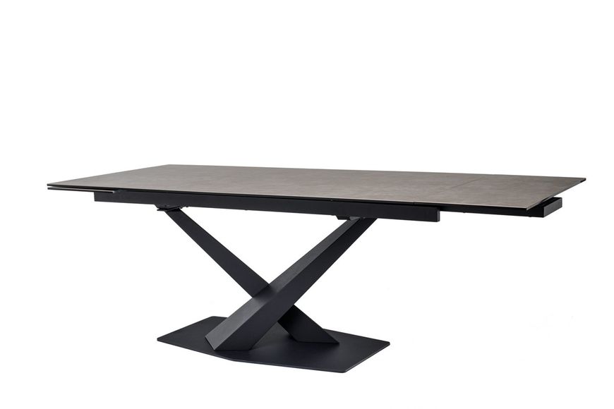 Керамічний стіл Vetro Mebel TML-897 гріджіо латте + чорний