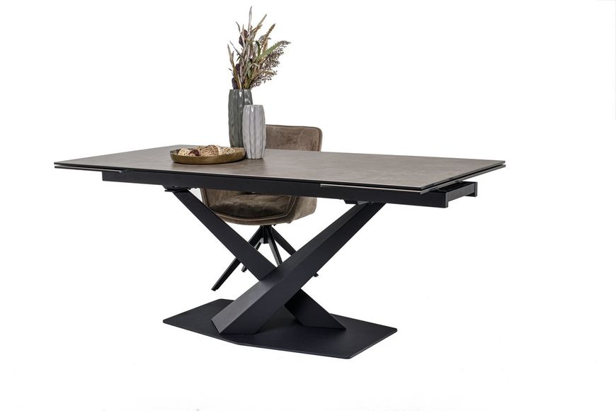 Керамический стол TML-897 гриджио латте + черный