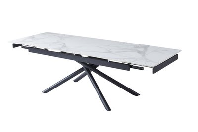 Керамічний стіл Vetro Mebel TML-819-1 вайт клауд + чорний