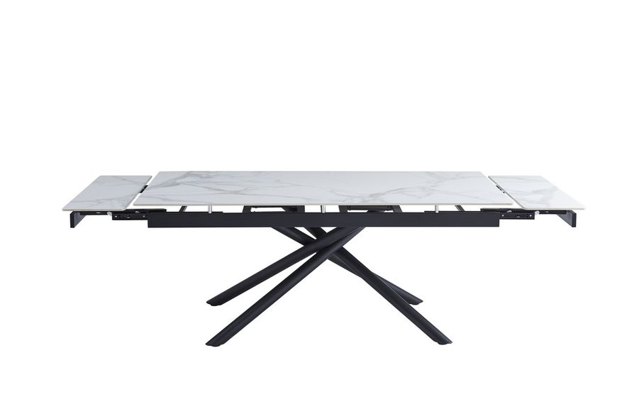 Керамічний стіл Vetro Mebel TML-819-1 вайт клауд + чорний