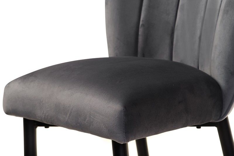 Напівбарний стілець Vetro Mebel B-126 сірий + чорний