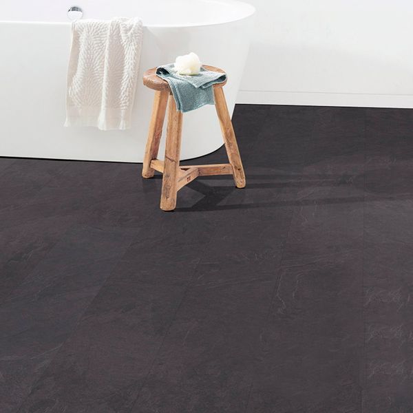 Вінілова підлога Egger Design+ Large Plank 7,5 mm Сланець Юрський антрацит EPD045