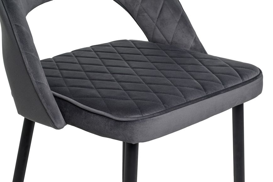 Напівбарний стілець Vetro Mebel B-125 сірий + чорний