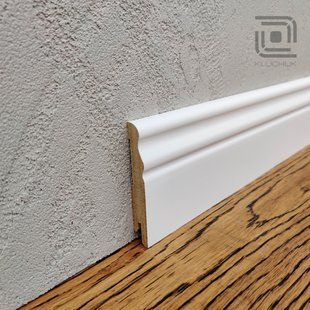Плинтус Kluchuk Mdf Білий Хвиля Ral 9003 MDF-V80