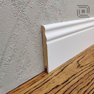 Плинтус Kluchuk Mdf Білий Хвиля Ral 9003 MDF-V100